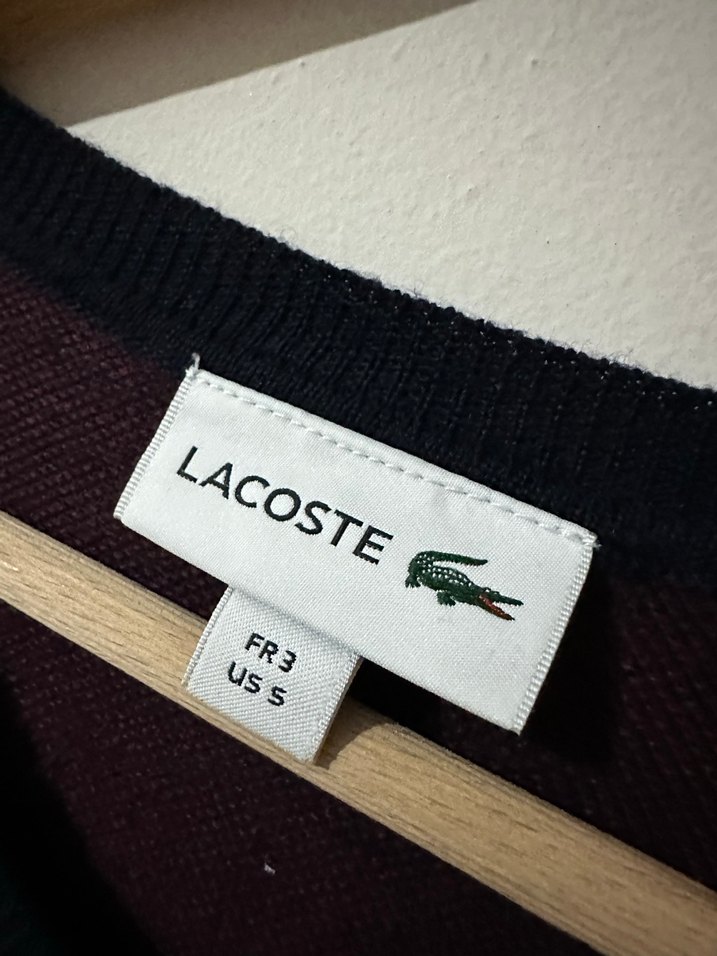 Lacoste Erkek V Yaka Triko Kazak  S Beden (2. El / Temiz) - Görsel 3