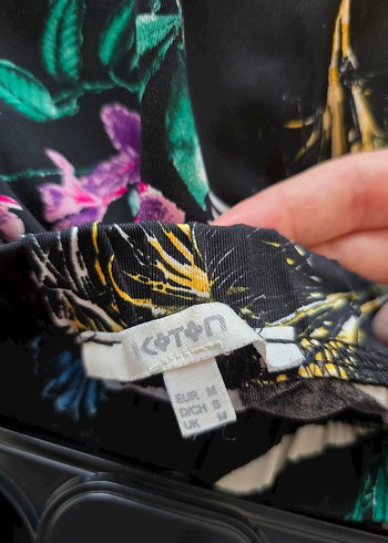 Çiçek Desenli Uzun straplez elbise - Görsel 3