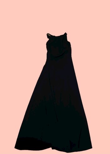 Siyah Yüksek Yakalı Kadın Elbise - Görsel 2