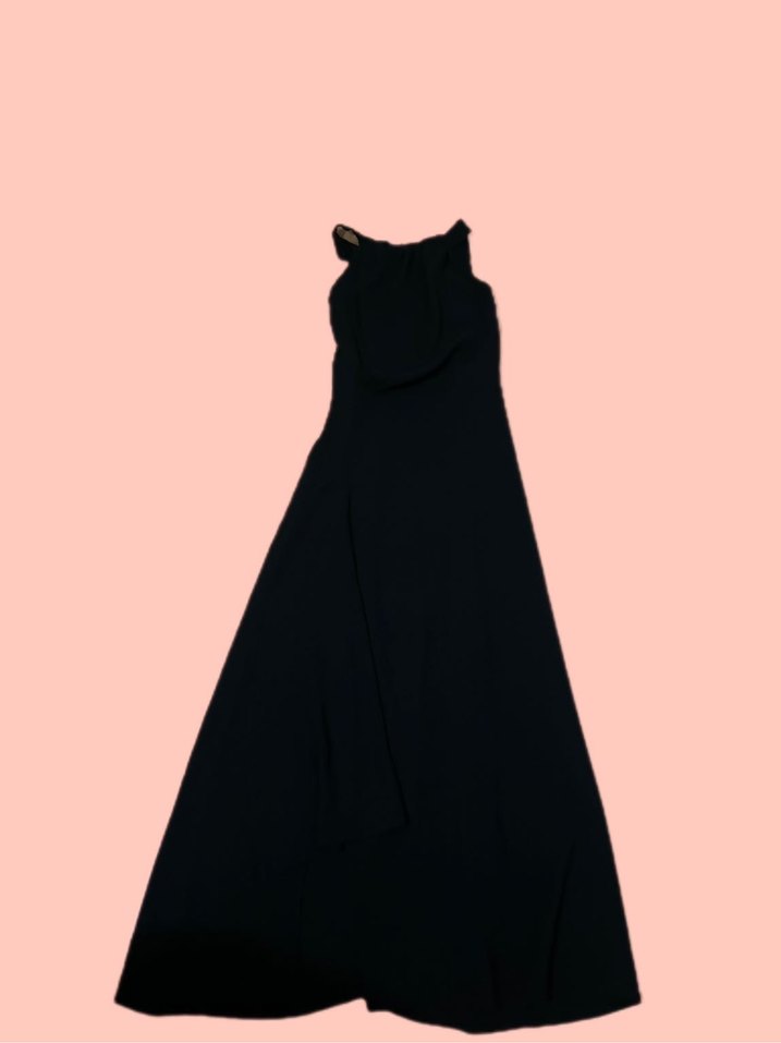 Siyah Yüksek Yakalı Kadın Elbise - Görsel 2