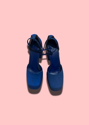 Platform Lacivert Topuklu - Görsel 2