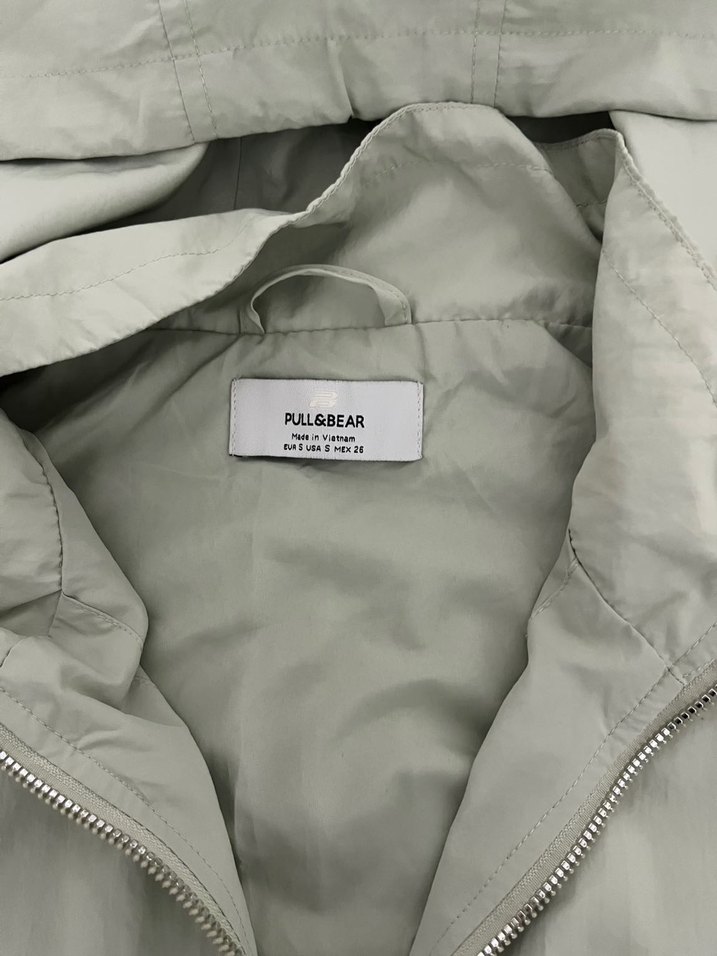 Su yeşili Kadın Kapüşonlu Fermuarlı Ceket - Görsel 2