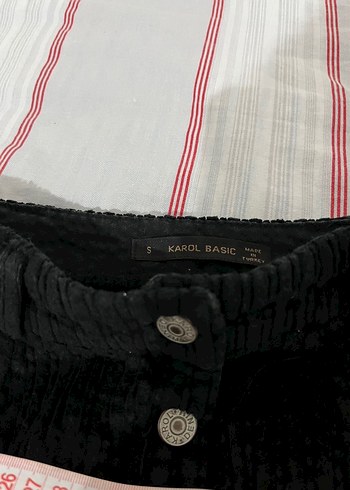 Düğmeli Siyah etek - Görsel 3