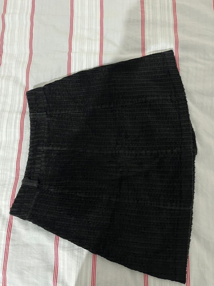 Düğmeli Siyah etek - Görsel 4