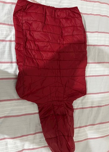 Kırmızı Kadın Kapüşonlu şişme mont - Görsel 3