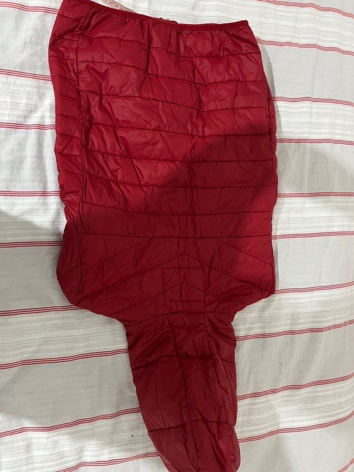 Kırmızı Kadın Kapüşonlu şişme mont - Görsel 3