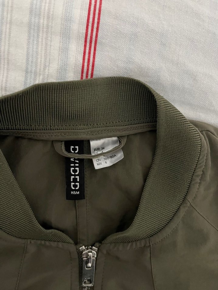 Kadın Haki Fermuarlı ceket - Görsel 4