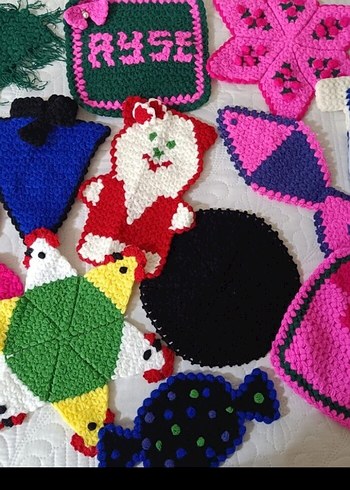 Renkli El Yapımı Banyo lif - Görsel 6