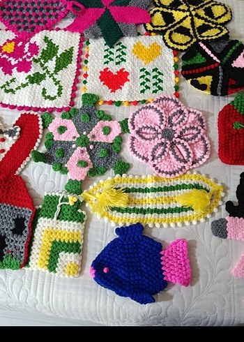 Renkli El Yapımı Banyo lif - Görsel 7