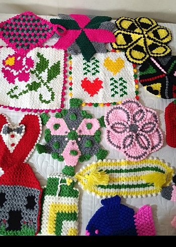 Renkli El Yapımı Banyo lif - Görsel 2