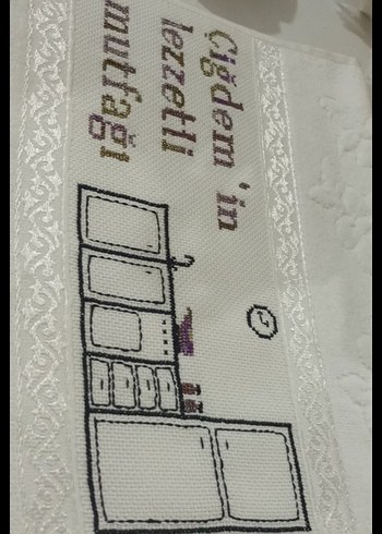 Beyaz Bohem Desenli Mutfak havlusu - Görsel 2