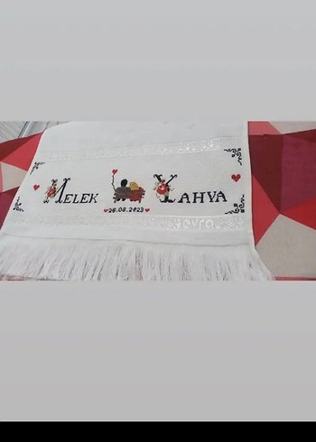 Nakışlı Parlak Beyaz Mutfak Havlusu - Görsel 5