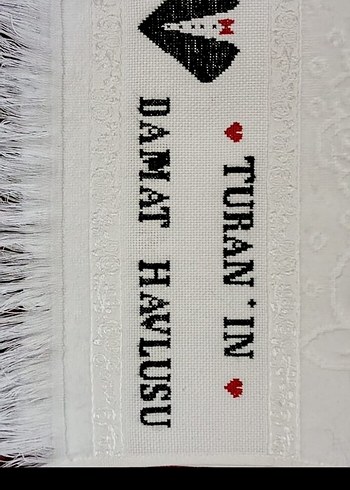 Nakışlı Parlak Beyaz Mutfak Havlusu - Görsel 13