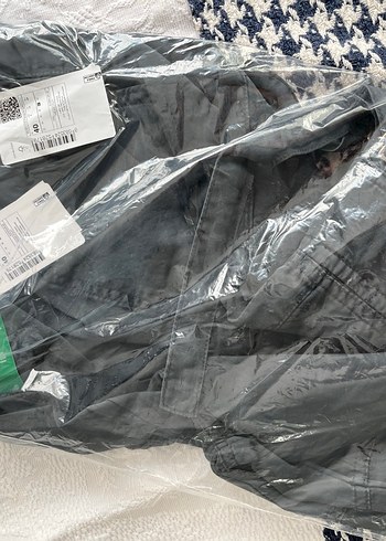 Gri Bol Kesim Kadın Kargo Pantolon - Görsel 3