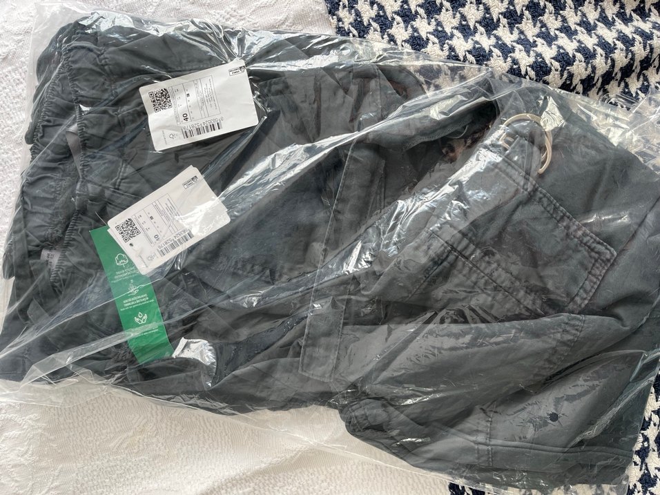 Gri Bol Kesim Kadın Kargo Pantolon - Görsel 3