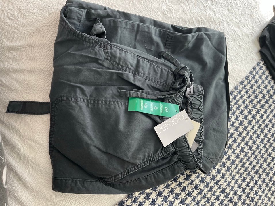 Gri Bol Kesim Kadın Kargo Pantolon - Görsel 2