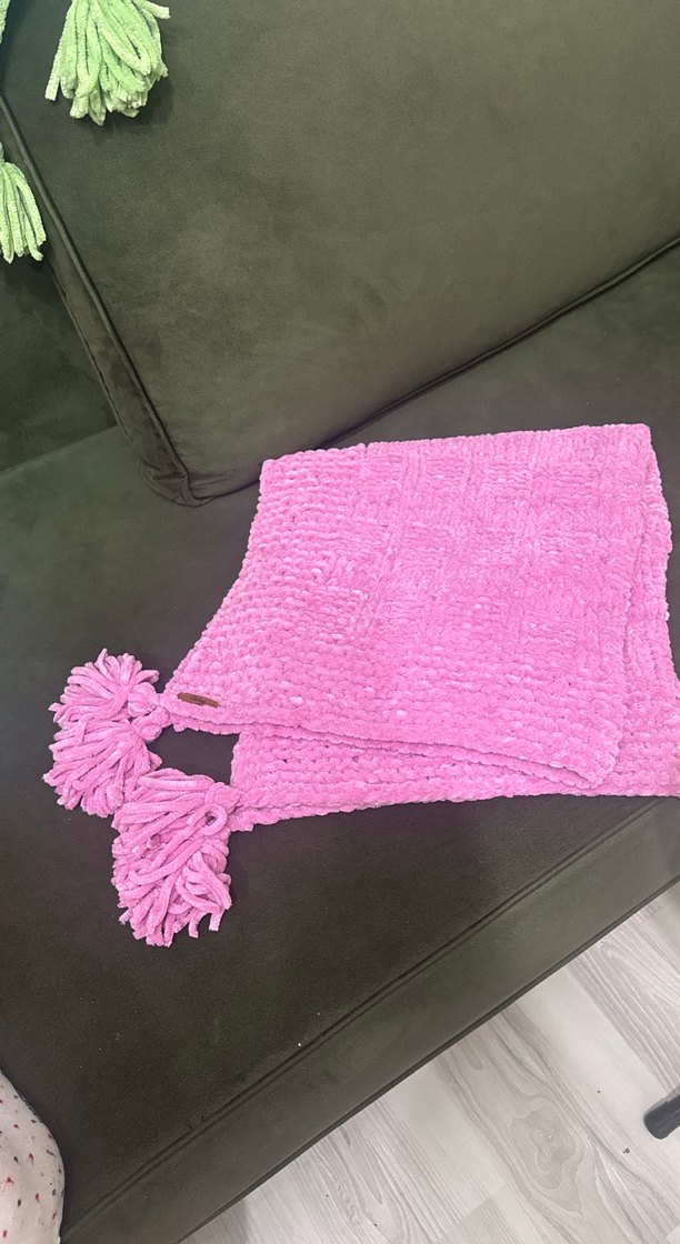 Mavi Örgü Çocuk Battaniyesi - Görsel 2