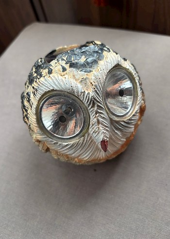 Bej Baykuş Figürlü Dekoratif Obje - Görsel 3