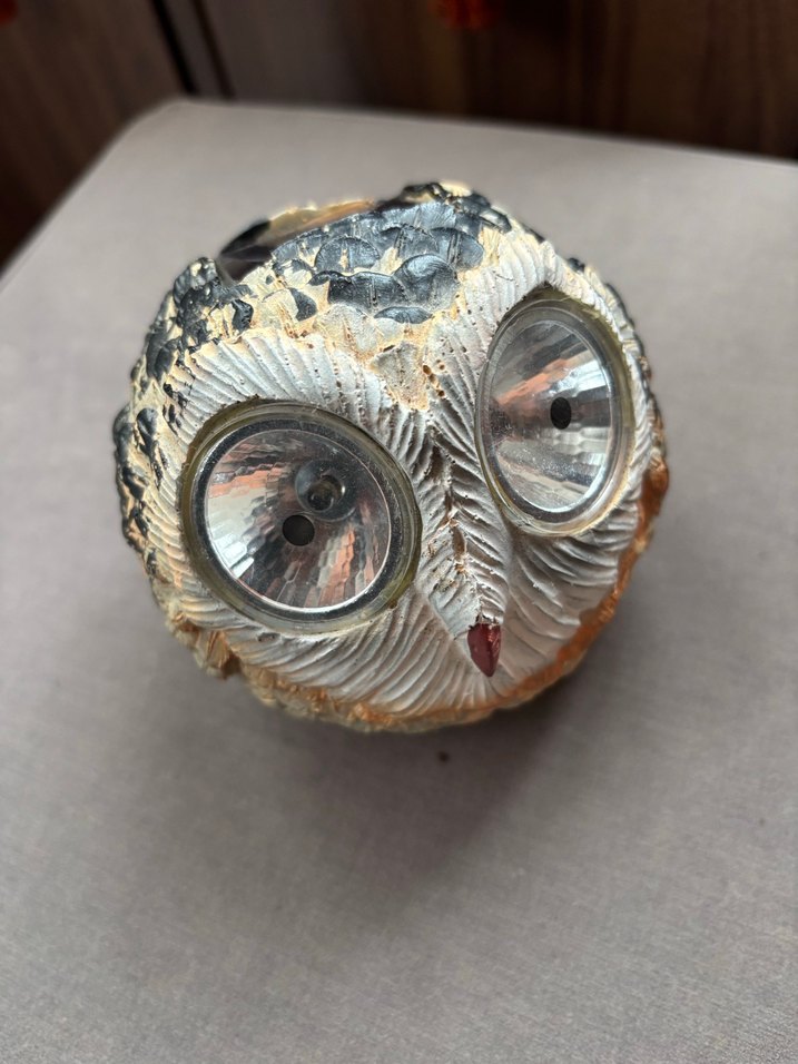 Bej Baykuş Figürlü Dekoratif Obje - Görsel 3