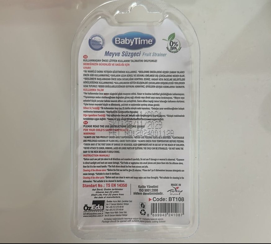 BabyTime Meyve Süzgeci - Görsel 3