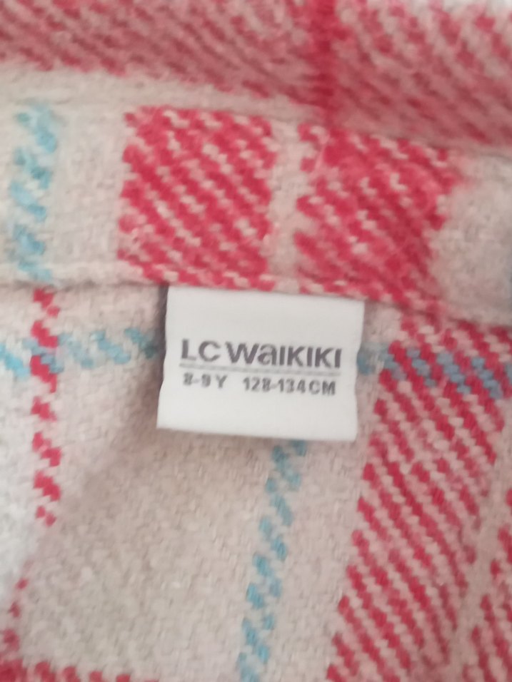 Kırmızı Düğmeli Kız Cocuk Oduncu Gömlek - Görsel 3