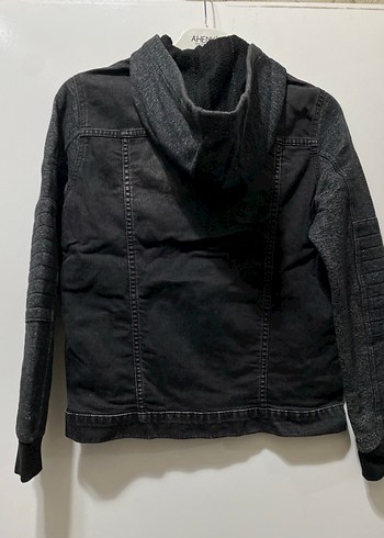 Düğmeli Siyah Denim Erkek Ceket - Görsel 3