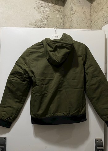 Erkek Khaki Fermuarlı Street Wear Ceket - Görsel 3