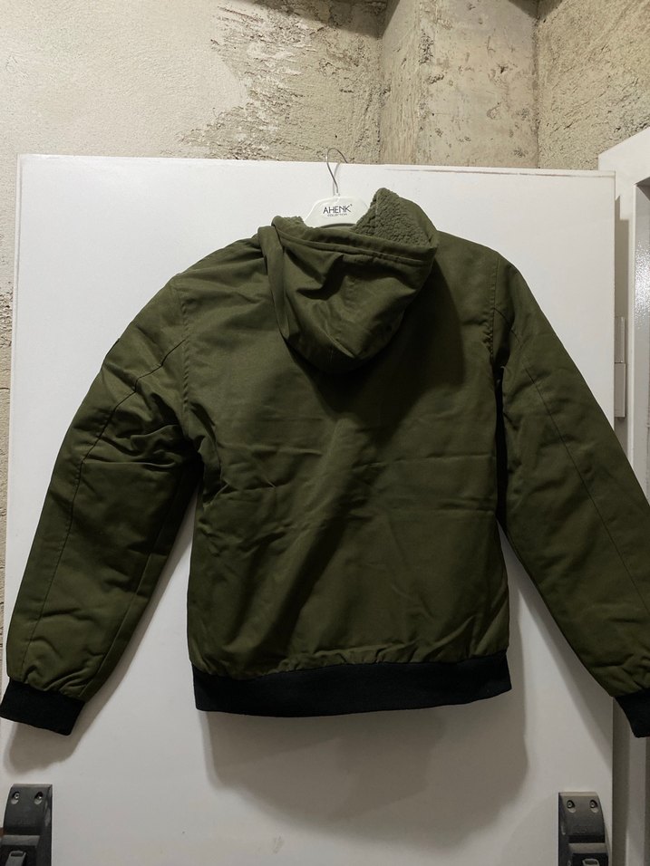 Erkek Khaki Fermuarlı Street Wear Ceket - Görsel 3