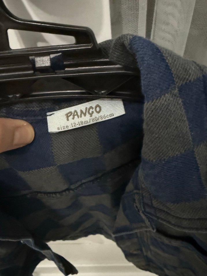 Erkek Çocuk Lacivert Kareli Denim Ceket - Görsel 2