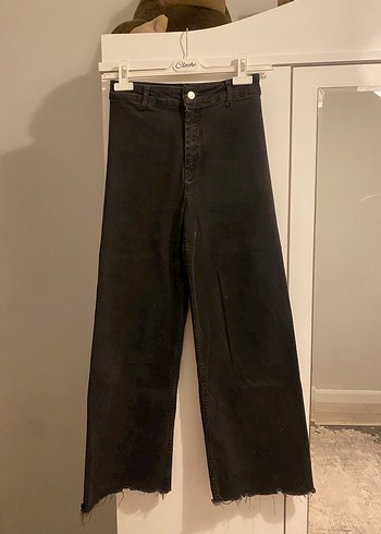 Siyah boru paça jean closhe - Görsel 2