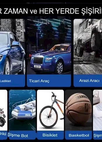 SiyahOto kompresör lastik şişirici hava pompası - Görsel 3