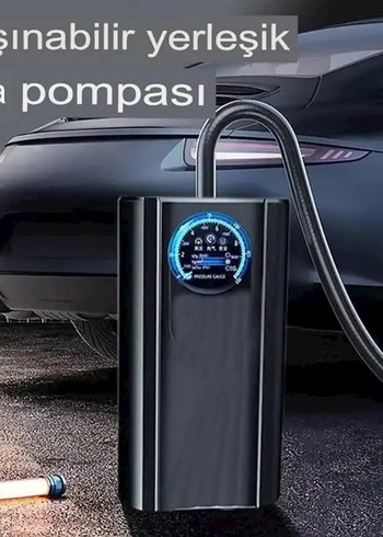 SiyahOto kompresör lastik şişirici hava pompası - Görsel 8