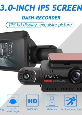 3 inç Tam Ekran 360 Derece araç kamerası - Görsel 5