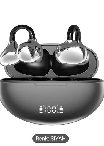 Siyah Kablosuz clippiq Bluetooth Kulaklık - Görsel 2