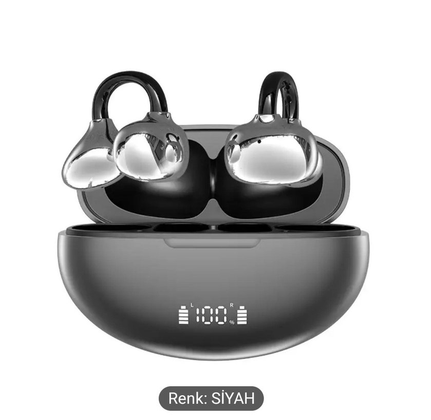 Siyah Kablosuz clippiq Bluetooth Kulaklık - Görsel 2