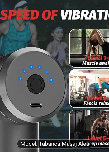 Tabanca Masaj Aleti Kas Masaj Tabancası Fırçasız Motorlu - Görsel 4