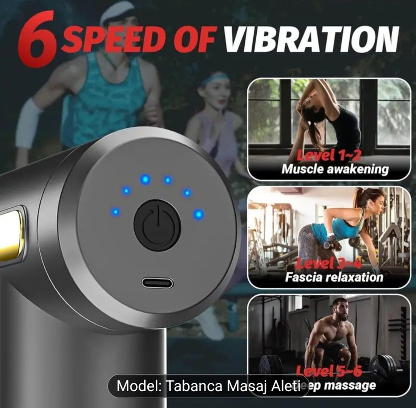 Tabanca Masaj Aleti Kas Masaj Tabancası Fırçasız Motorlu - Görsel 4