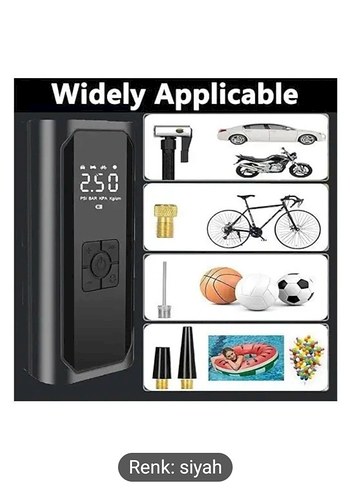 150psı Siyah Dijital oto kompresör el feneri Powerbank - Görsel 2