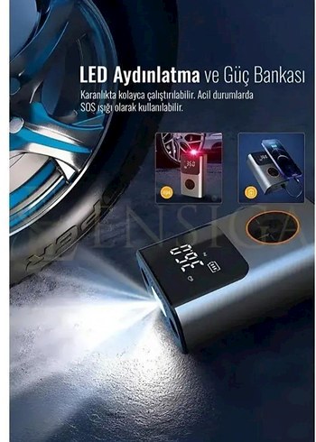 ENSIGA akıllı 4000mAh Şarjlı Hava Kompresörü - Görsel 4
