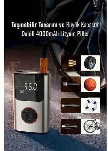 ENSIGA akıllı 4000mAh Şarjlı Hava Kompresörü - Görsel 3