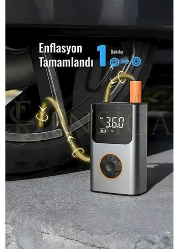 ENSIGA akıllı 4000mAh Şarjlı Hava Kompresörü - Görsel 8