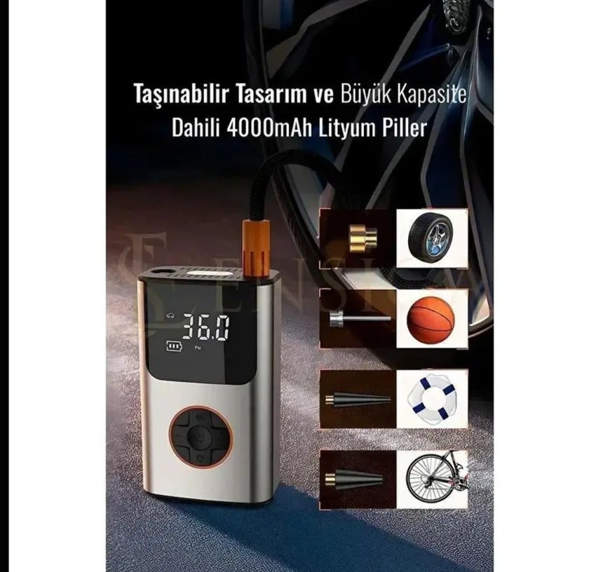 ENSIGA akıllı 4000mAh Şarjlı Hava Kompresörü - Görsel 3