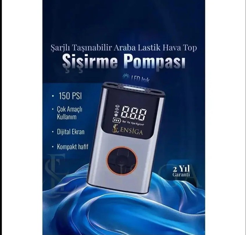 ENSIGA akıllı 4000mAh Şarjlı Hava Kompresörü - Görsel 2