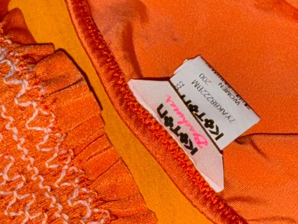 Nakışlı Turuncu bikini takımı - Görsel 2