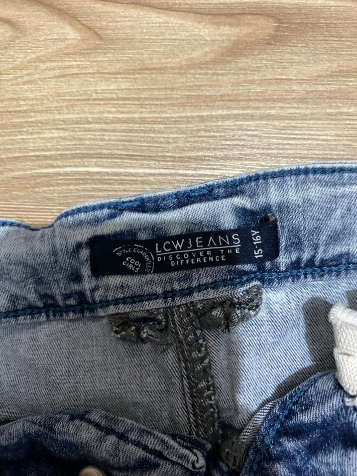 Düğmeli Mavi Kadın Kot Şort - Görsel 2