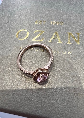 Pembe Kalp Taşlı Kadın Yüzük - Görsel 5