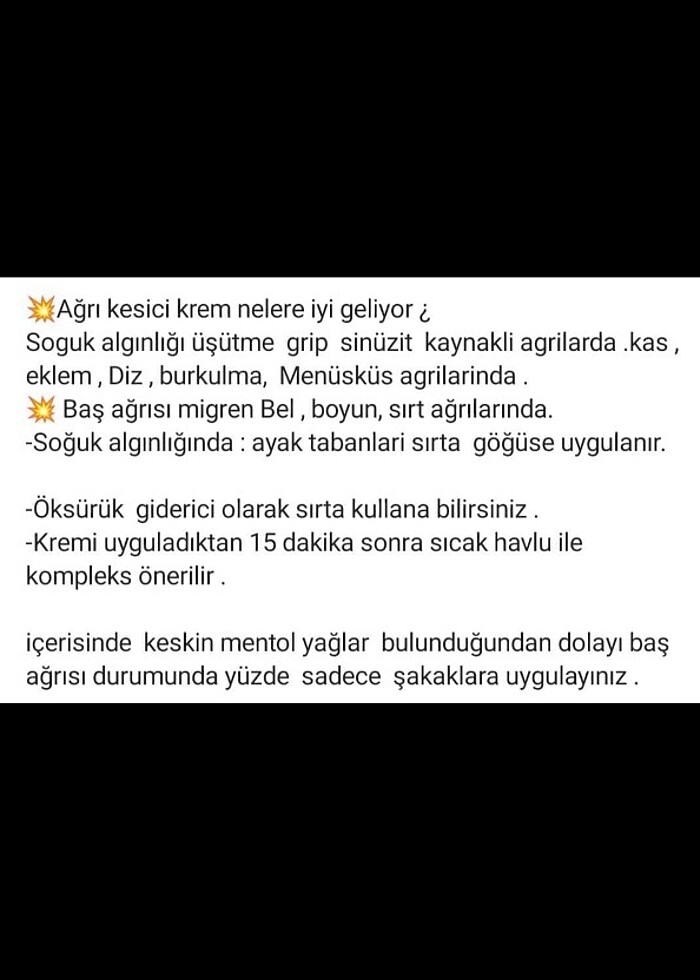 Ağrı kesici krem - Görsel 2