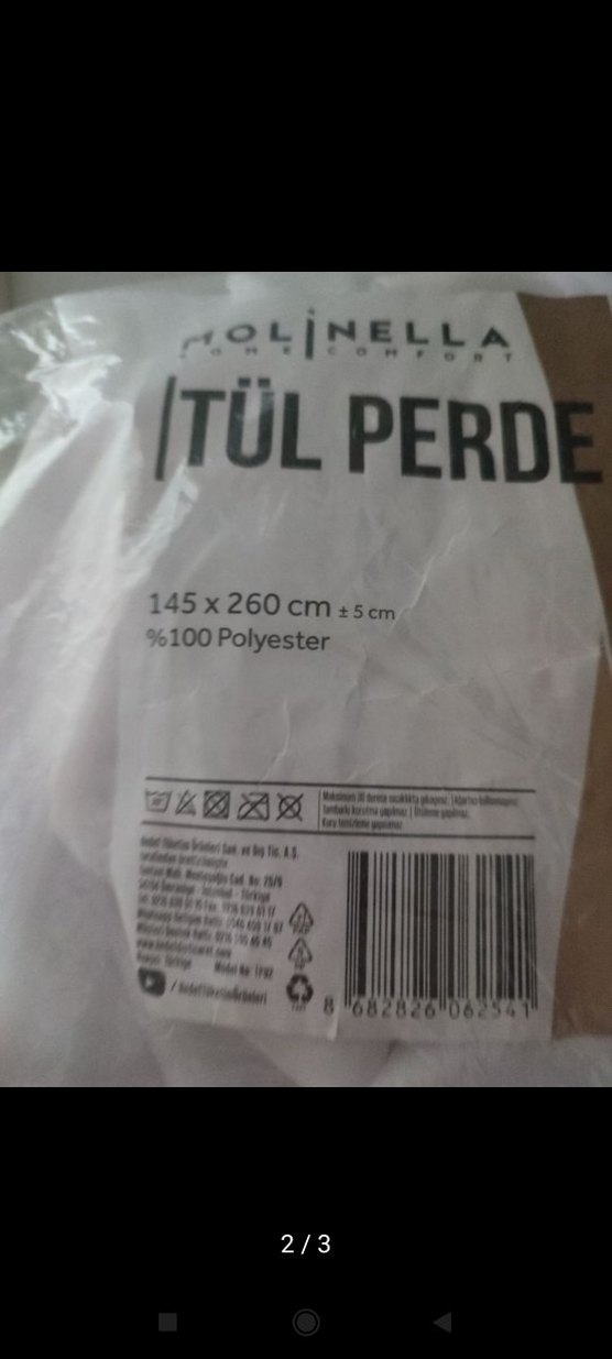 Beyaz Contemporary Düz Tül Perde - Görsel 2