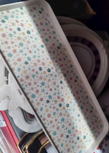 Renkli Baskılı Sarı tepsiler plastik - Görsel 2