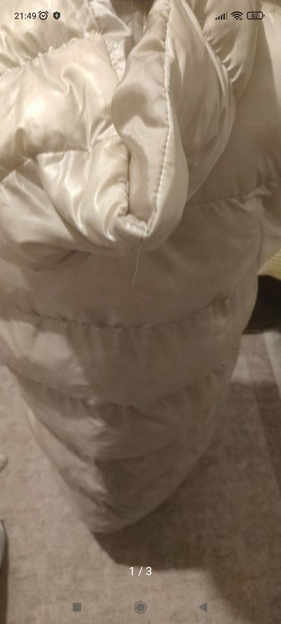 Uzun Beyaz Kadın Düğmeli Yelek Xl l beden uyumlu - Görsel 2